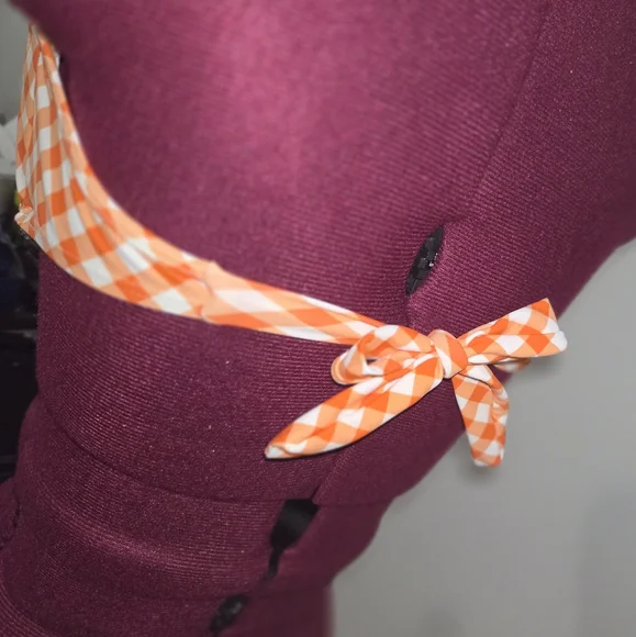 Arizona Jean Company Orange Checkered Bikini - Picture 4 of 4